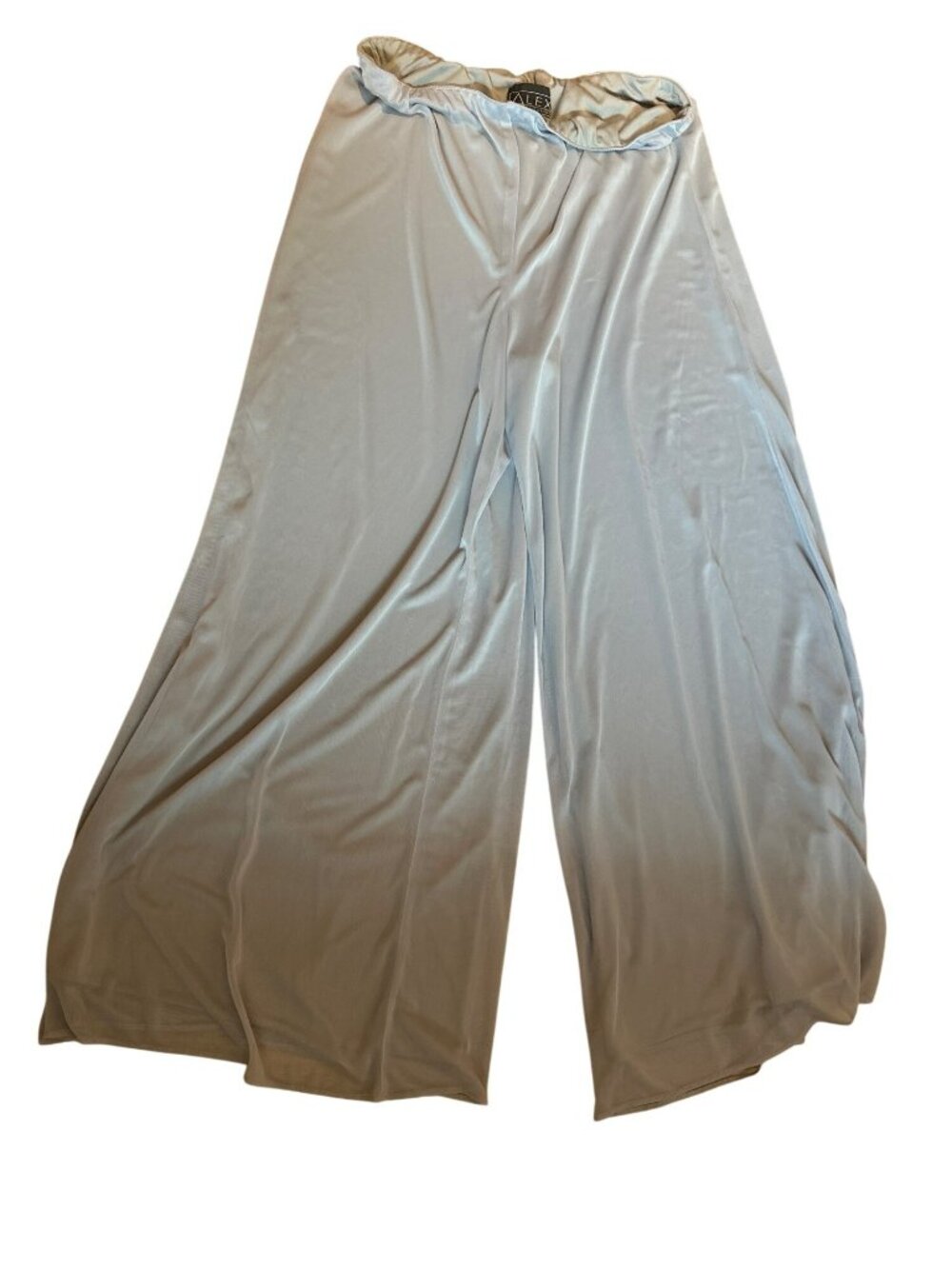 Alex Evenings Womens XL Wide-Leg Chiffon Gray Pants Formal Wear